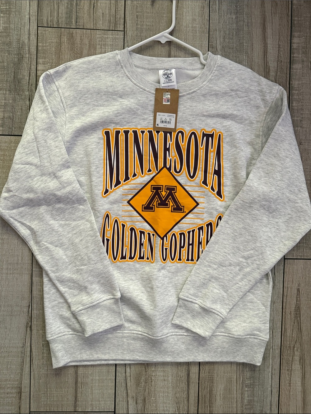 Rivalry Threads Minnesota Golden Gophers Crewneck - Gray/Gold/Maroon
